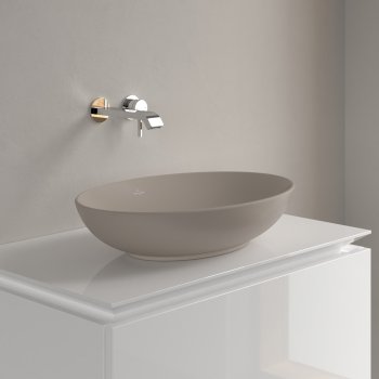 Раковина накладная Villeroy & Boch Loop & Friends, овальная, 56×38 см, алмонд